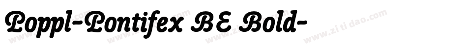 Poppl-Pontifex BE Bold字体转换
